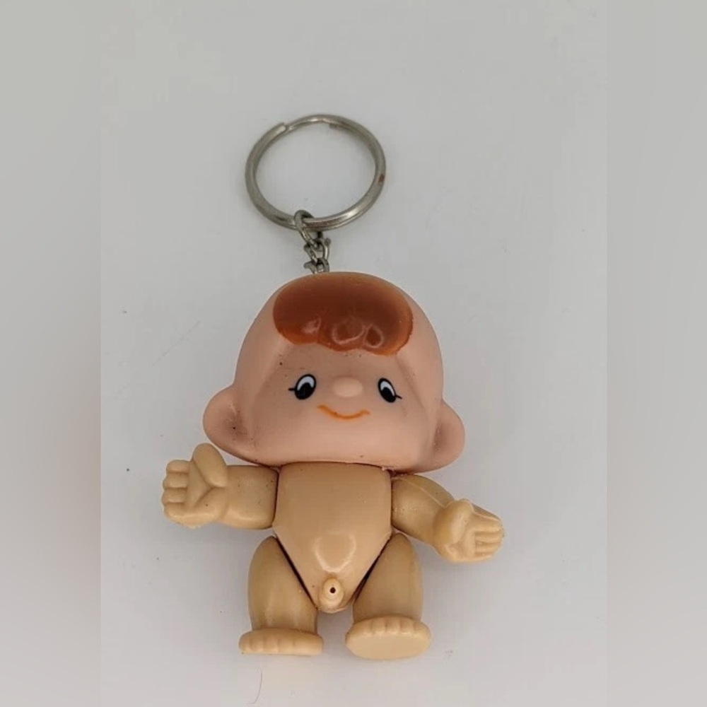Vintage Tinkle Tots Monchy Monchhichichi 2” Baby Boy Monkey Keychain Doll Toy